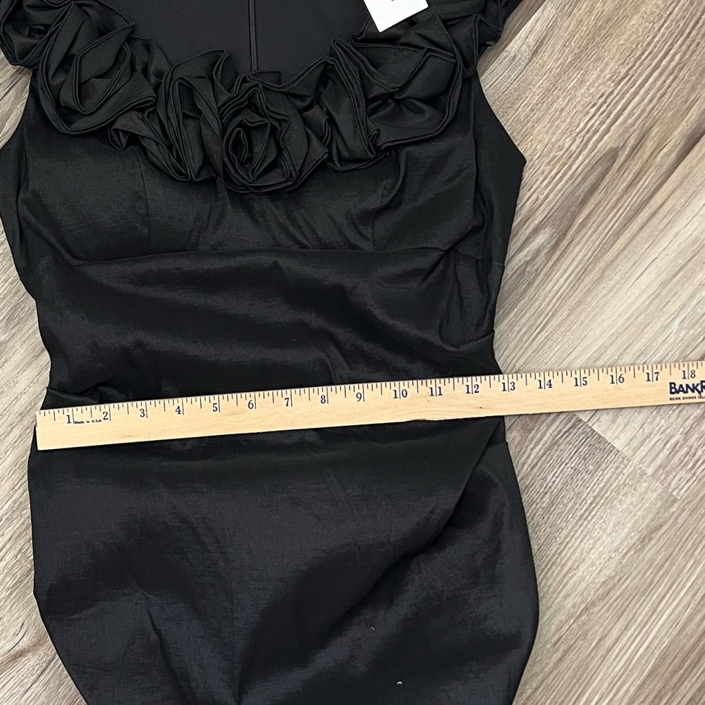 NEW Xscape Ruffled Collar Formal Cocktail Midi Dress Size 10 - Picture 11 of 15